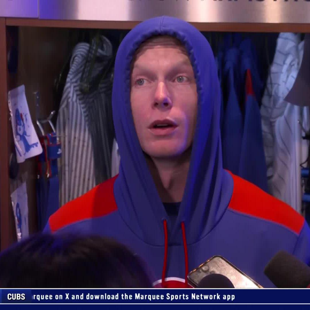 "It was a little different from pitch one today. Even crazier than yesterday or the Wild Card." PCA couldn't believe the Wrigley crowd today.
