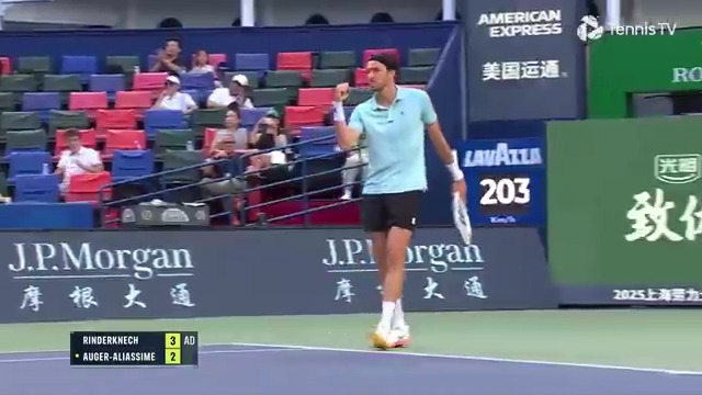 Threading the needle 🪡 Arthur Rinderknech | Rolex Shanghai Masters | #RolexShanghaiMasters