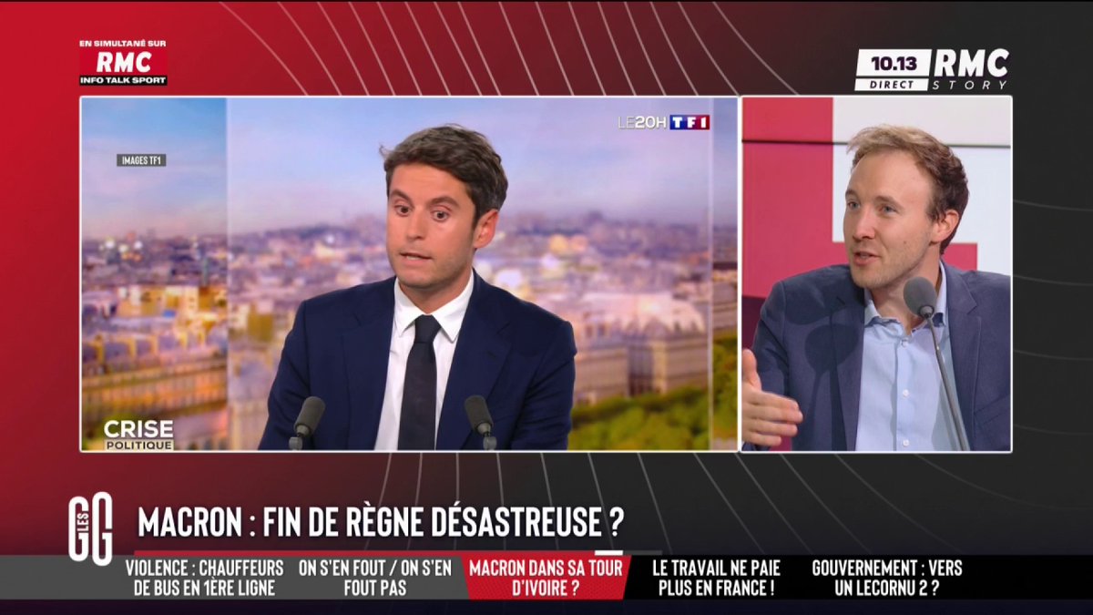 👑Macron : une fin de règne désastreuse ? 🎙️​Louis Hausalter : "Emmanuel Macron n'aime pas partager la lumière [...] Tout ceux de ses gouvernements qui ont voulu en profiter, il s'est fâché avec eux." #GGRMC