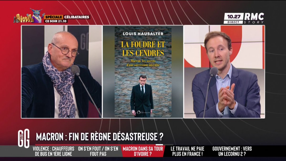 🎙️DrJérômeMarty : "Macron part du principe qu'on ne le mérite pas, donc il ne se préoccupe plus de l'intérieur." 🎙️Louis Hausalter : "Des proches lui ont dit de se concentrer sur l'Ukraine, Donald Trump... Sauf qu'il n'y a pas de résultats probants non plus." #GGRMC