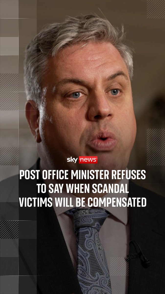 Post Office Minister Blair McDougall MP has refused to say when Post Office scandal victims would be compensated. It comes as ministers say they are accepting all but one of the recommendations made so far by public inquiry into the Horizon scandal. 🔗