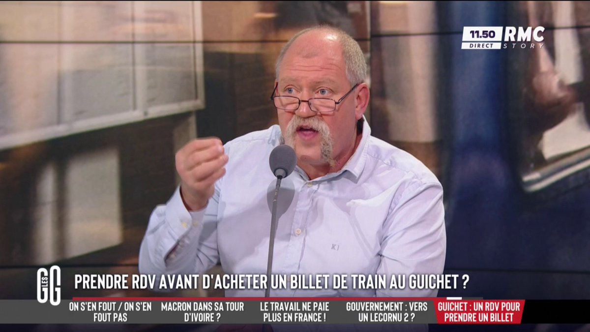 🚆 Prendre rdv avant d'acheter un billet de train au guichet. 🗣 Didier Giraud : "La SNCF est montée pour te rendre fou ! Tout est réfléchi pour te rendre fou. La stratégie de prendre rendez-vous pour acheter un billet au guichet, c'est pour faire fermer les guichets."
