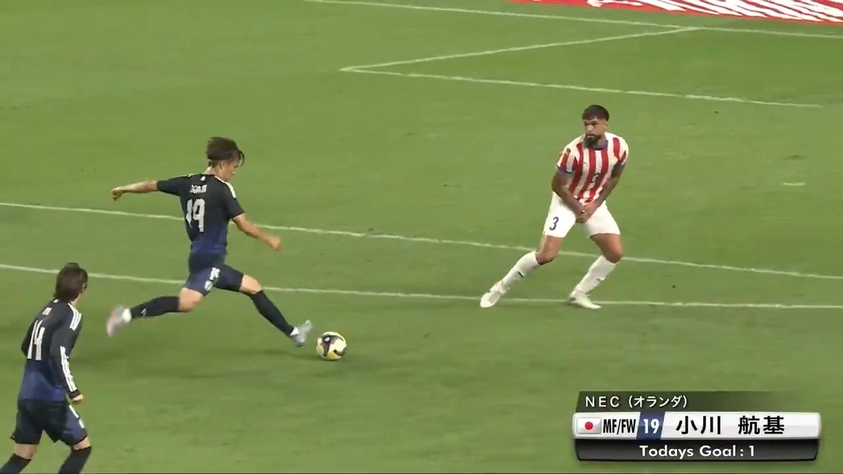 🏆キリンチャレンジカップ2025 🇯🇵 #サッカー日本代表 vs パラグアイ🇵🇾 #小川航基 が右足を振り抜き、同点ゴールを決める💪 ただいま📺地上波日テレ系で生中継‼️ TVerでもライブ配信中📡 ▶️ #最高の景色を #SAMURAIBLUE