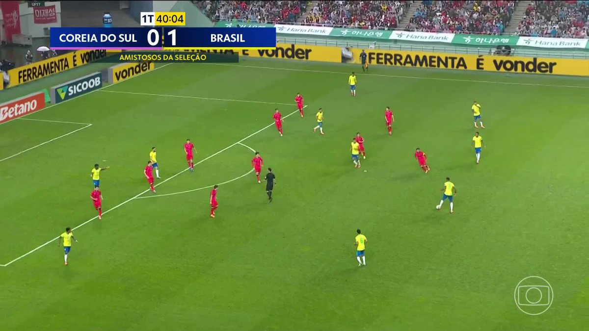 O gol de Rodrygo em seu retorno à Seleção Brasileira. Coreia do Sul 0x2 Brasil. 🎥 TV Globo 📺 | ge