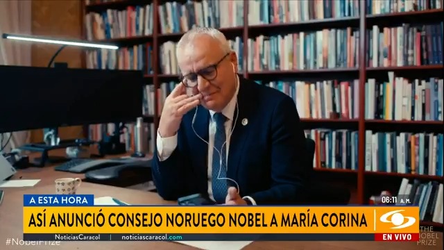 🚨🚨ATENTOS🚨 Así despertó a las 3:30 am el Consejo Noruego a María Corina Machado para anunciarle que era la ganadora del Premio Nobel de la Paz‼️ Escuchen…