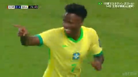🇧🇷ゴールショーを締めくくるのはこの男🔥 ロングカウンターからヴィニシウスが1人で完結！ 韓国代表を5-0で粉砕したブラジル代表、5点目で試合を締めくくったのは“王国”のエースに。 [PR] ABEMA で無料生中継：