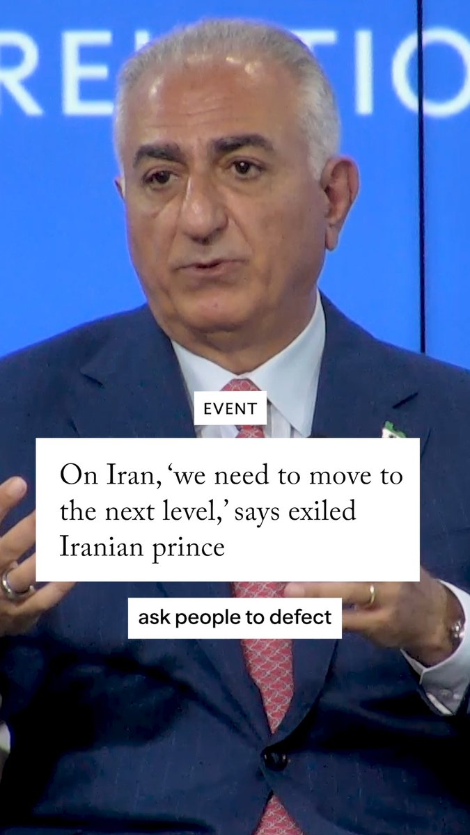 “We have to start calculating whether there needs to be a policy reset from a four-decades-long collective policy of the Western world,” says Reza Pahlavi, Iranian exiled crown prince and advocate of a secular democratic Iran. Watch the full conversation here: