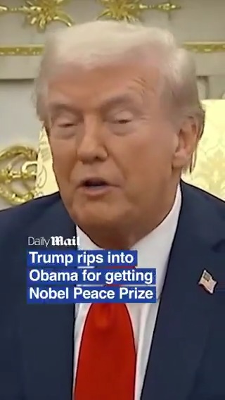 Trump rips Obama for getting Nobel Peace Prize 'for doing NOTHING.'