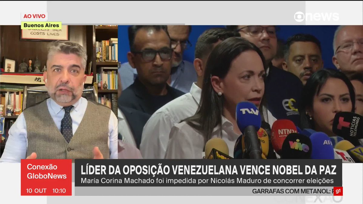Opositora de Nicolás Maduro, María Corina Machado, vencedora do Nobel da Paz, vive escondida; saiba quem ela é. #ConexãoGloboNews ➡️ Assista à #GloboNews: