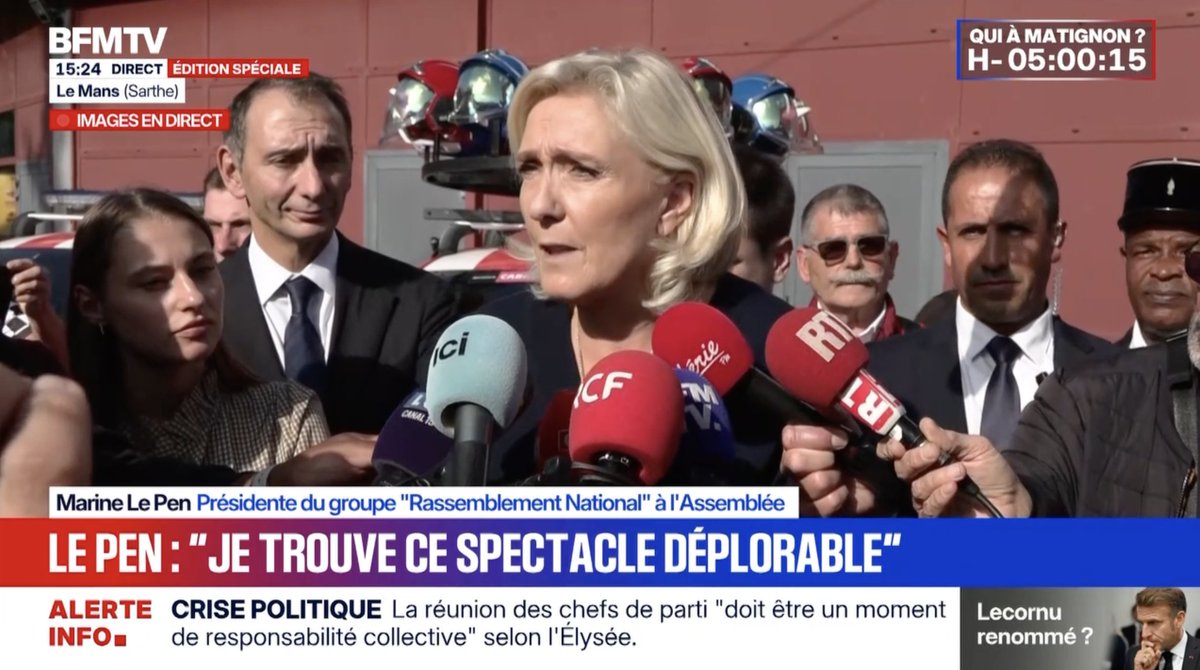 Je trouve ce spectacle déplorable : le rôle du président n’est pas d’organiser des marchandages pour éviter les élections. Le peuple est souverain : c’est à lui de trancher. La seule issue conforme à la démocratie, c’est la dissolution de l’Assemblée nationale.