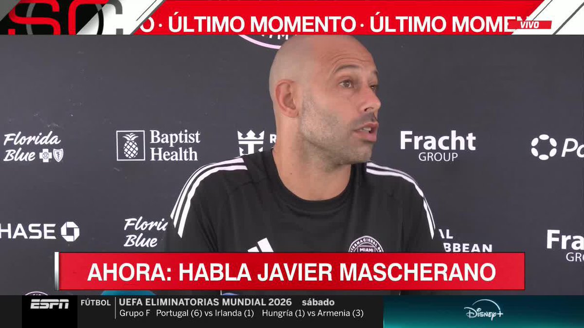 "SI NO JUEGA HOY Y ESTÁ ALGUNA POSIBILIDAD, YO ENCANTADO, IMAGINATE PODER TENER A LEO MESSI" 🧠 El Jefecito Mascherano habló sobre la posibilidad de contar con MESSI este sábado para Inter Miami vs. Atlanta 📺 #DisneyPlus Plan Premium