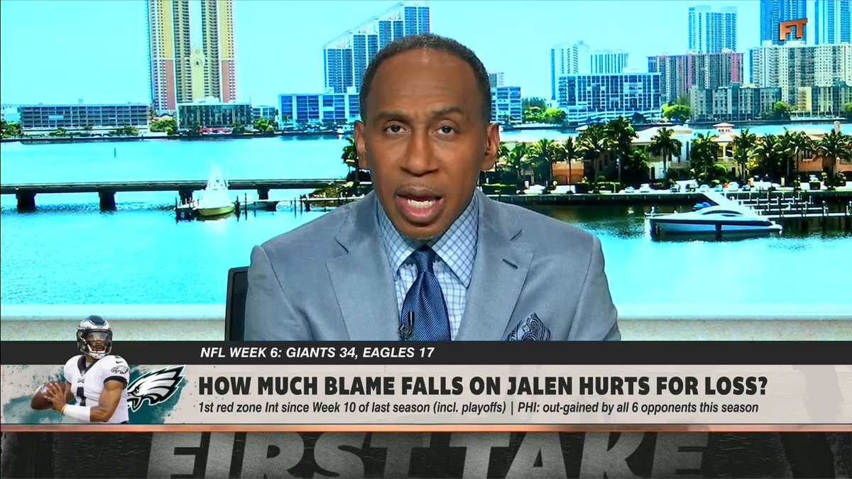 "When we talk about an identity, we don't know who [the Eagles] are because they don't know who they are." Stephen A Smith shares his thoughts on the Eagles after their loss to the Giants 👀