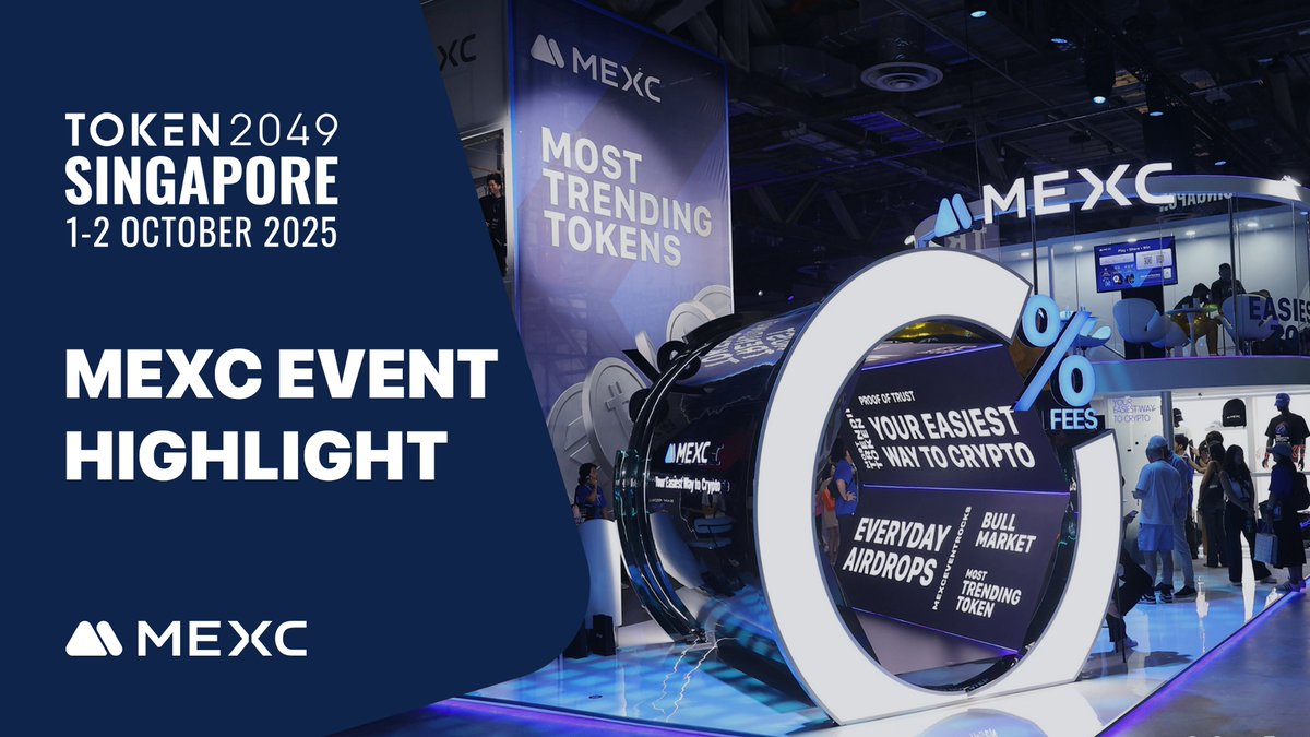 🎬 Relive the excitement of TOKEN2049 Singapore 2025. From our booth to the thrilling zipline and the inspiring MEXC Stage, we brought the energy and spirit of Web3 to life. A huge thanks to everyone who joined the ride. See you at the next 2049! 🚀 #MEXCEventRocks