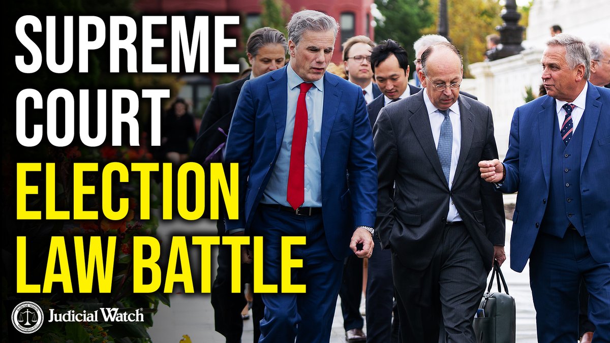 ELECTION LAW BATTLE IN SUPREME COURT! Judicial Watch argued before the Supreme Court of the United States in a historic case filed on behalf of Congressman Mike Bost and two presidential electors, who were before the court to vindicate their standing to challenge an Illinois law allowing the counting of ballots received up to 14 days after Election Day.