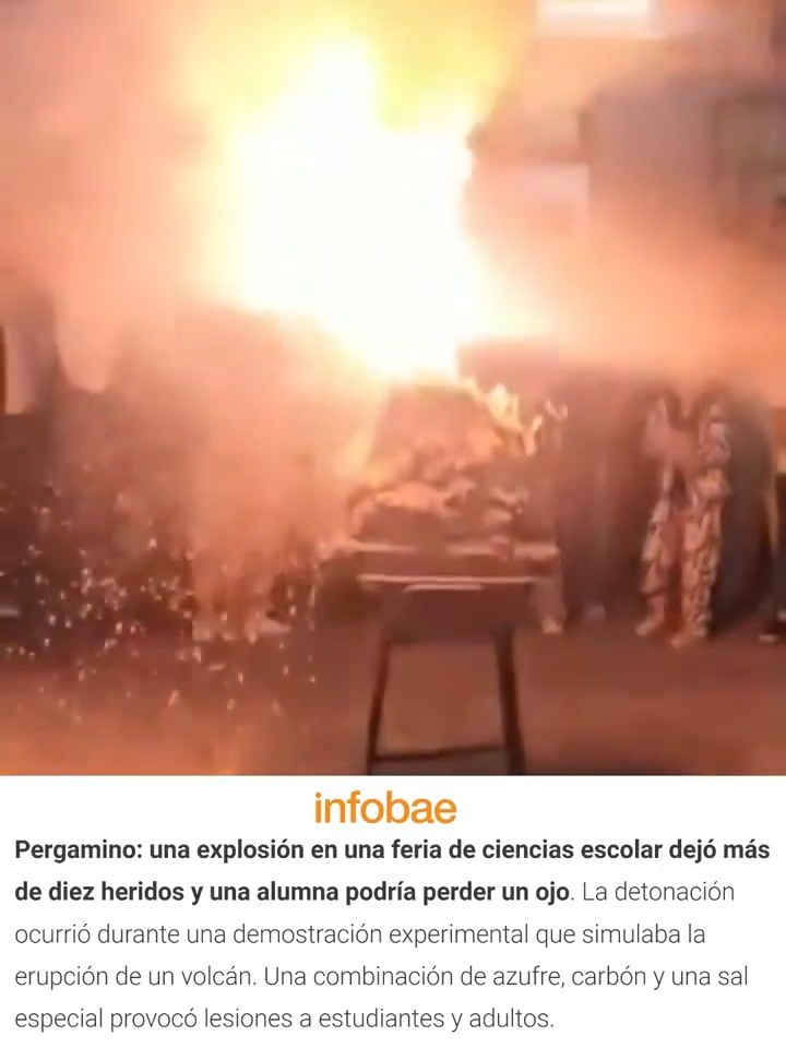 "Pergamino": Por la explosión durante una feria de ciencias escolar