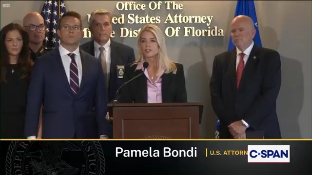 .Attorney General Pamela Bondi on threat to conservative commentator: "This was a coward hiding behind a keyboard who thought he could get away with this … I am proud to announce that we have arrested the author of this letter … and we are charging him federally."