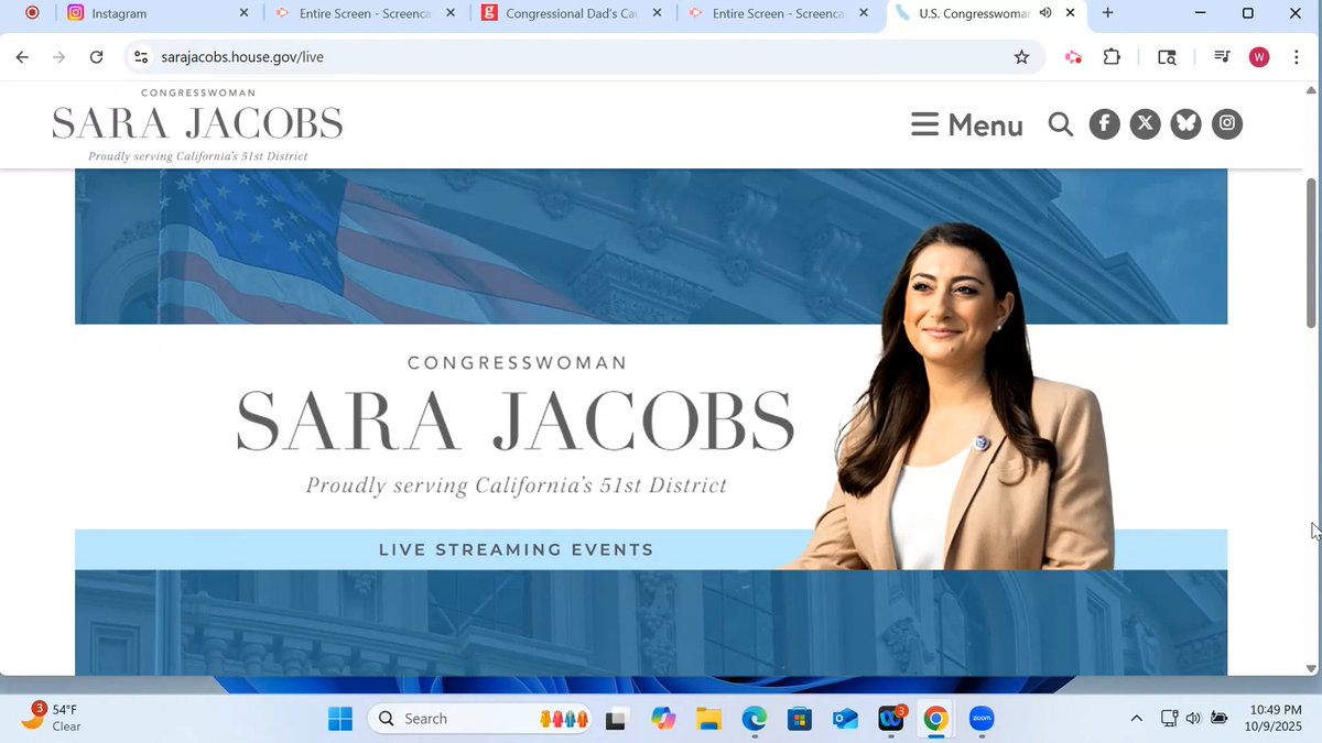 California Dem Sara Jacobs bragged last night that Democrats are responsible for the shutdown. CONSTITUENT: "Why won't you open up the government?" JACOBS: "...[Republicans] need our votes for this and if they want our votes ... they know what it will take to get our votes."
