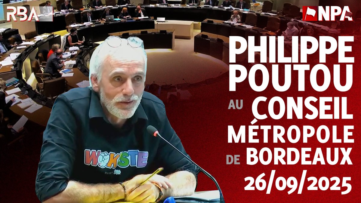 🗣️ " Les services publics et la gratuité des transports, ça contribue à l’amélioration des conditions de vie des gens " Philippe Poutou au conseil métropole de Bordeaux - 26/09 Vidéo intégrale 👉🏼