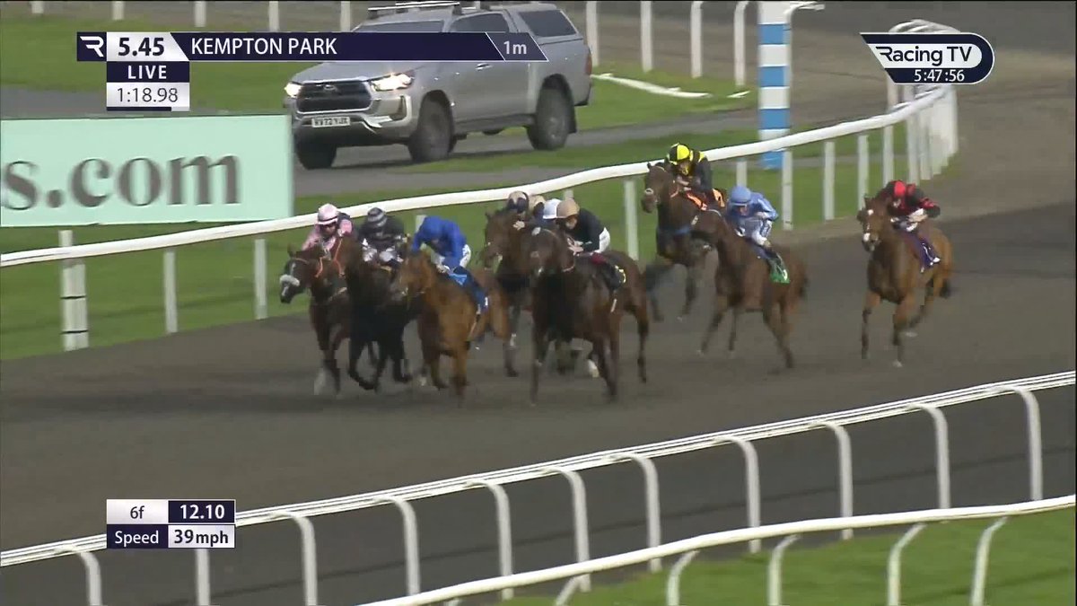 First career success 🥇 Oursin strikes for Charlie Hills under Rob Hornby in the Unibet Racing Novice Stakes Kempton Park Racecourse