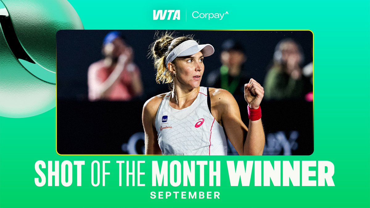 Showtime in Sao Paulo 🍿 Beatriz Haddad Maia is your Shot of the Month winner for September! Presented by Corpay Cross-Border Solutions