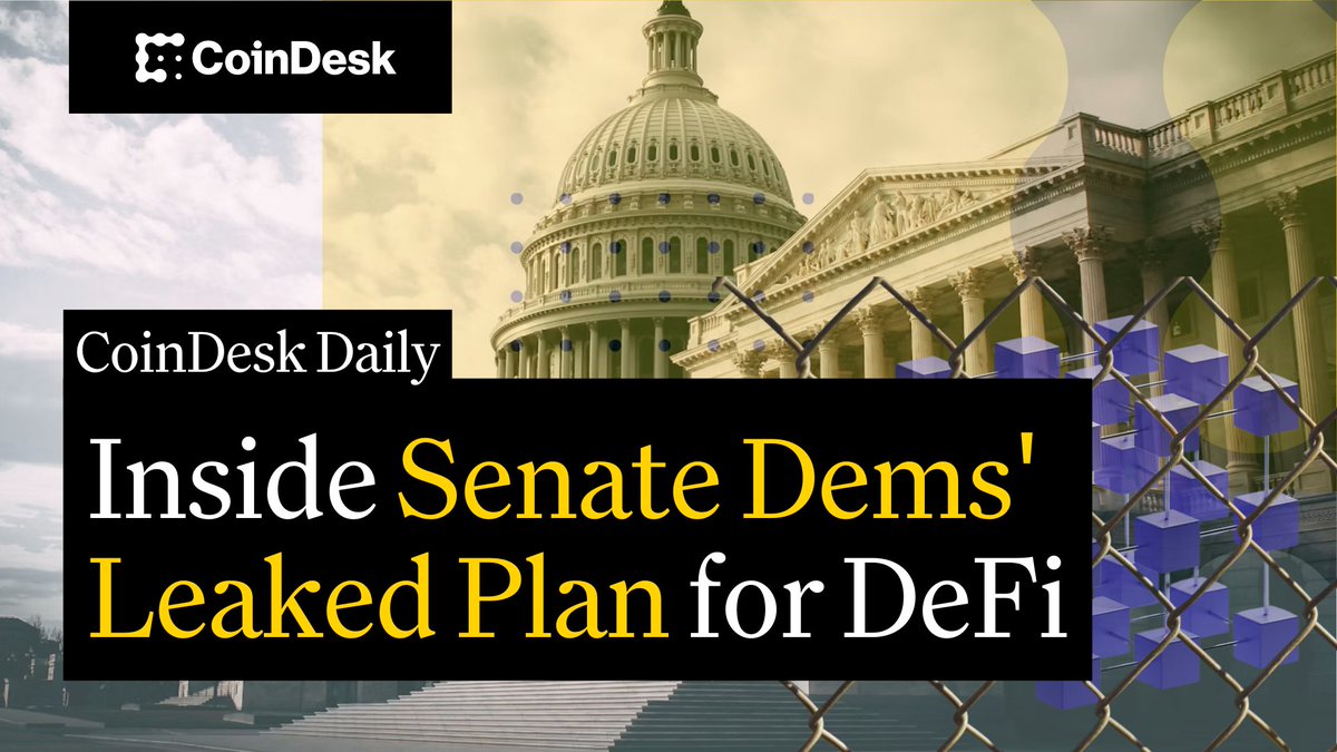 🗞️ A leaked U.S. Senate proposal on DeFi is criticized by industry leaders as "impossible to comply with." 🗞️ BNB is down after hitting a new ATH, but a strategist says the rally is still boosting money flow across the network. 🗞️ Metaplanet paused the sale of new stock to better manage its capital in the current market. Jenn 3.0✨ hosts "CoinDesk Daily." Thank you to Midnight and Bridge 👋 for being a sponsor of the CoinDesk media network.