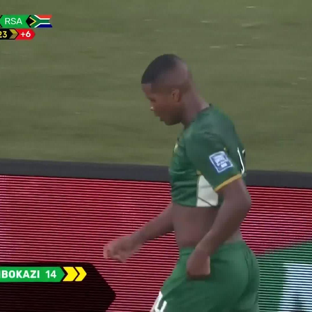 The moment Mbekezeli Mbokazi was sent off seconds before the full-time whistle 🟥 #WCQ | #SSFootball