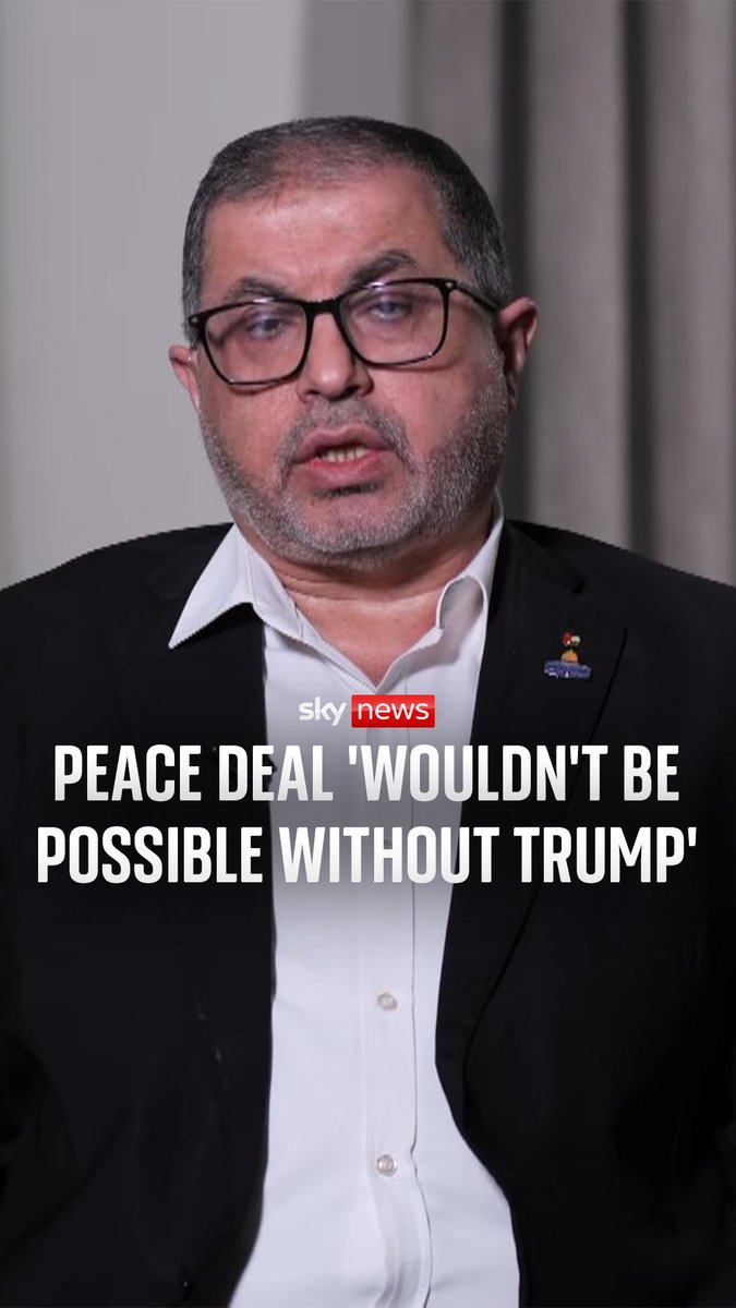 A senior Hamas official has told Yalda Hakim a Gaza ceasefire would not have been possible without Donald J. Trump, but insisted he needed to continue pressure on Israel to stick to the agreement.