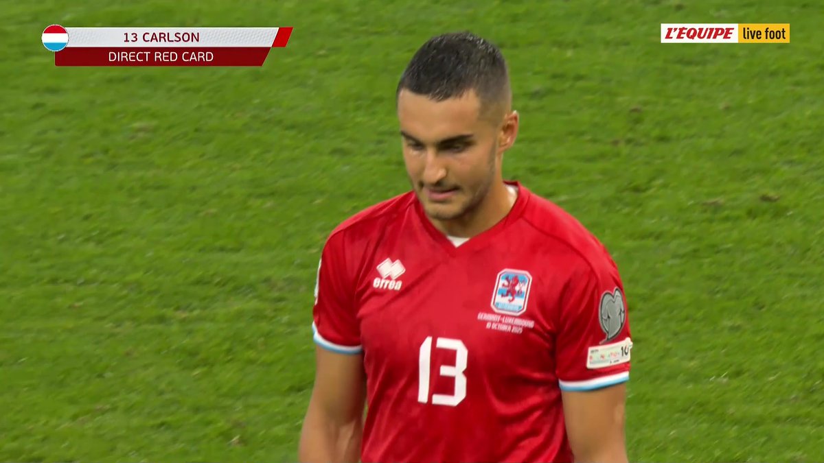 🇩🇪-🇱🇺 La double peine pour le Luxembourg ! Joshua Kimmich transforme ce penalty, le Luxembourg à 10 Le match sur L'Équipe live foot > #lequipeFOOT