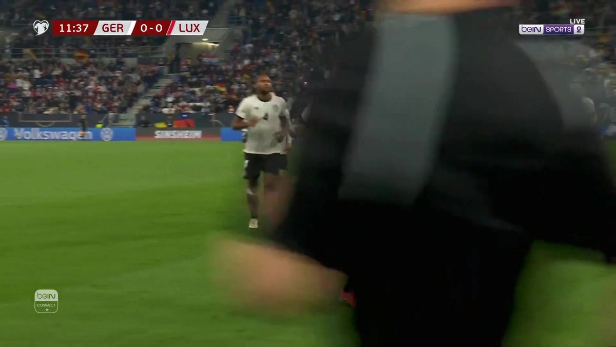 ديفيد راوم يسجل الهدف الأول للمنتخب الألماني أمام لوكسمبورغ من ركلة حرة رائعة 🎯🔥
