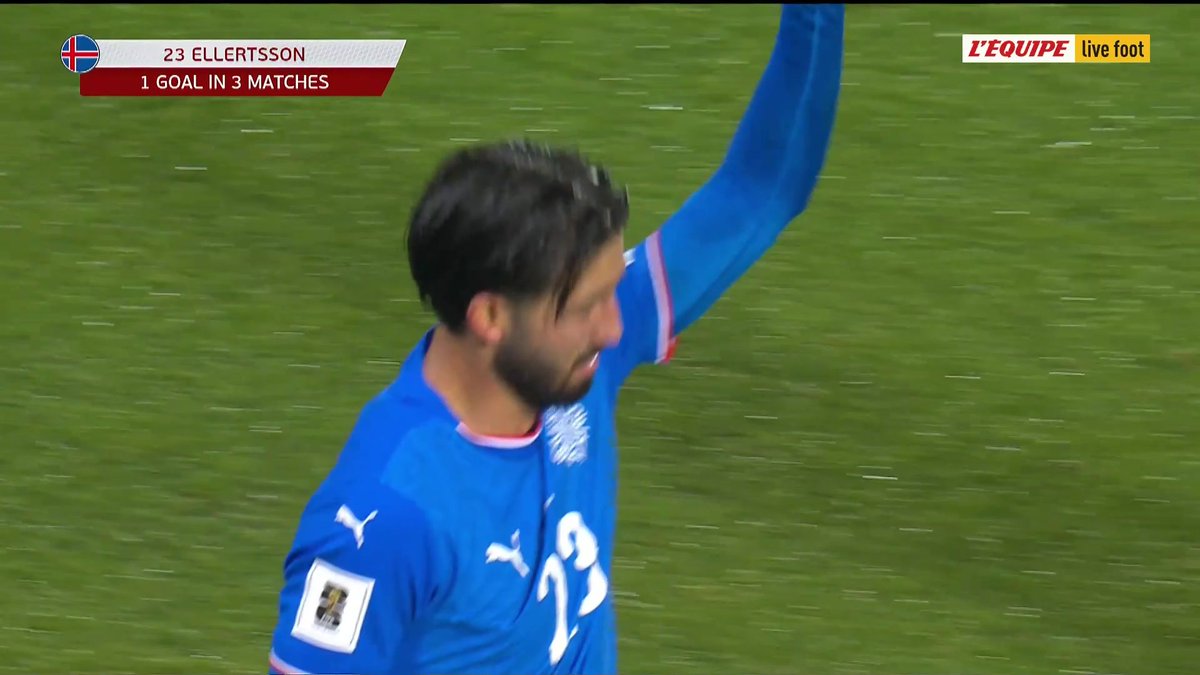 🇮🇸-🇺🇦 Mikael Ellertsson n'a eu besoin de personne pour égaliser face à l'Ukraine ! Le match sur L'Équipe live foot > #lequipeFOOT