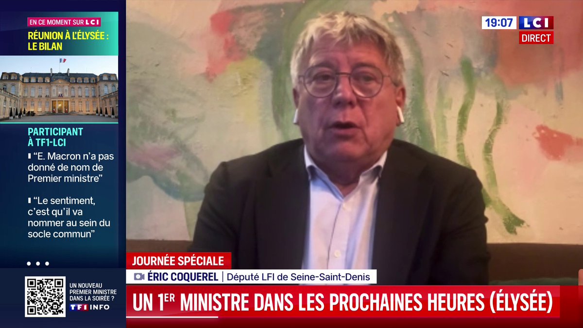 Éric Coquerel déclare que le PS, PC et EELV humilie les électeurs de gauche, à supplier sans cesse Macron de les nommer au gouvernement. C'est un spectacle lamentable 😎