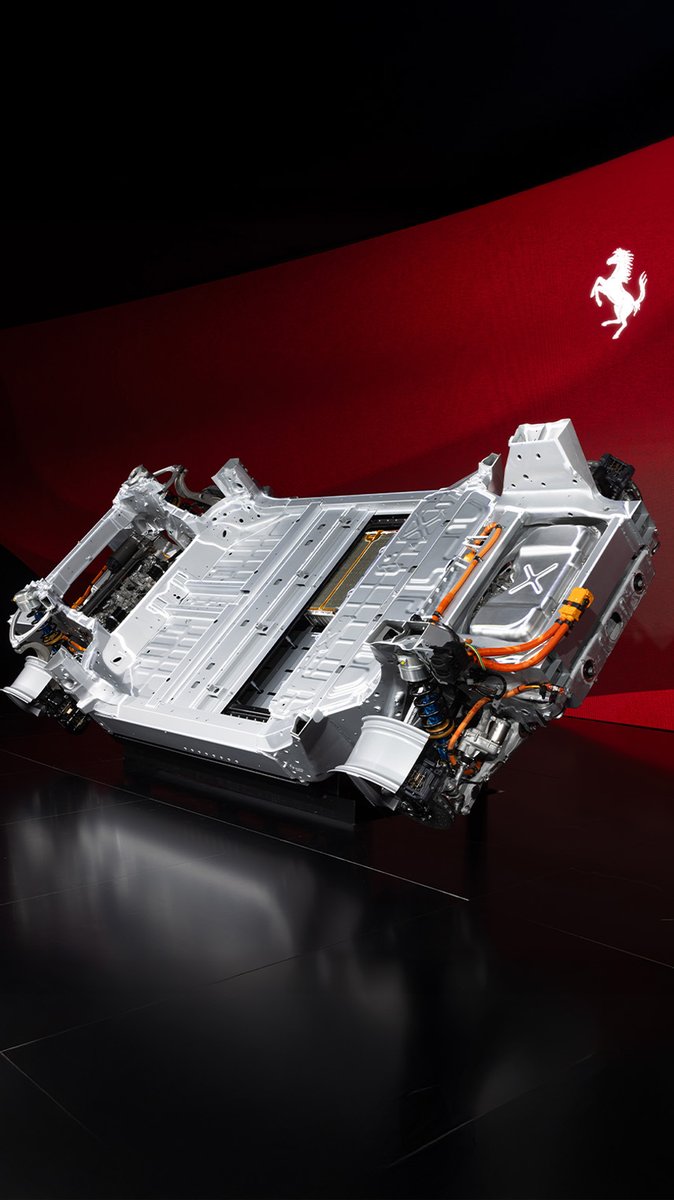 INCOMING: Ferrari's first EV! ⚡️ Ferrari has unveiled the chassis & battery for its first EV - codenamed the Elettrica! ⚡️ Quad-motors & 1000hp+! ⚡️ 193mph top speed! ⚡️ 122kWh battery & 329-mile range! ⚡️ Four seats! ⚡️ Unveiled in 2026! What's more, this is one EV that WON'T be silent! Ferrari's engineers are creating a mechanical acoustic system that amplifies the vibrations made by the car's motors and electronics! 🤯 So no synthetic engine noises here! So... Thoughts? 🤔