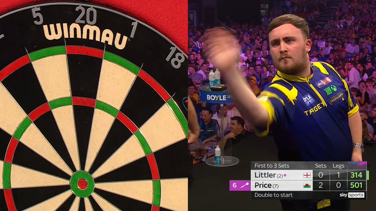 WHAT IS HAPPENING? 🤯 Gerwyn Price is so far back in the leg he just starts practicing on double-13... 🤷♂️
