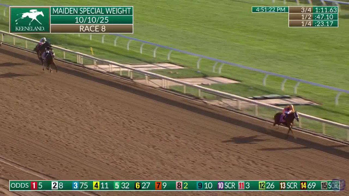 Further Ado dominates to break his maiden in R8 at Keeneland under Iradortiz for trainer Brad H. Cox Racing and owner Spendthrift Farm! 💪 🎥 #TwinSpiresReplay