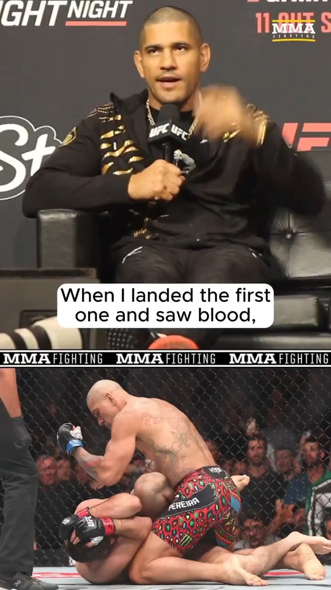 Alex Pereira says he wasn't aware of any injury to Magomed Ankalaev prior to #UFC320, but he seemed to enjoy delivering extra punishment to the ribs. 👀