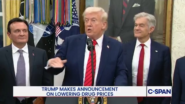 .President Donald J. Trump prescription drug prices: “Today AstraZeneca is committing to offer all of their prescription medications to Medicaid at most favoured nations prices. In other words, the lowest price anywhere in the world we are going to get.”