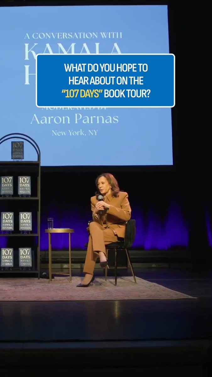 We asked what you hope to hear about on the 107 Days book tour. We are reflecting on my campaign for president — but our conversations are about so much more than that.