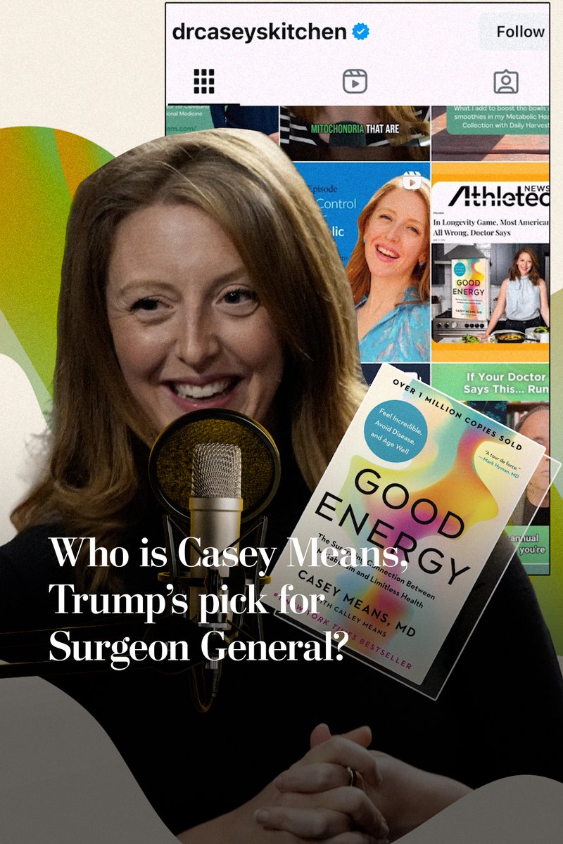 Casey Means is a health products entrepreneur and online personality who has frequently suggested that Americans should question the advice they get from medical authorities. Now she's poised to become the next surgeon general of the United States.