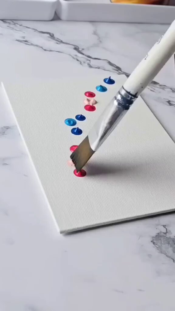 Painting a beautiful pink cloudy sky road ✨🖼️🎨🖌️