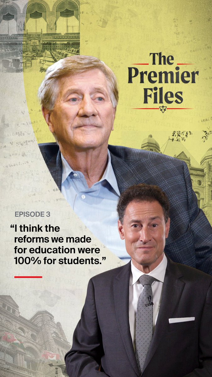 "I think the reforms we made for education were 100 per cent for students... And I think the union was 100 per cent off track on that." — former Ontario premier Mike Harris tells Steve Paikin on The Premier Files, tonight at 8pm on TVO.me. | Producer: Carla Lucchetta #onpoli
