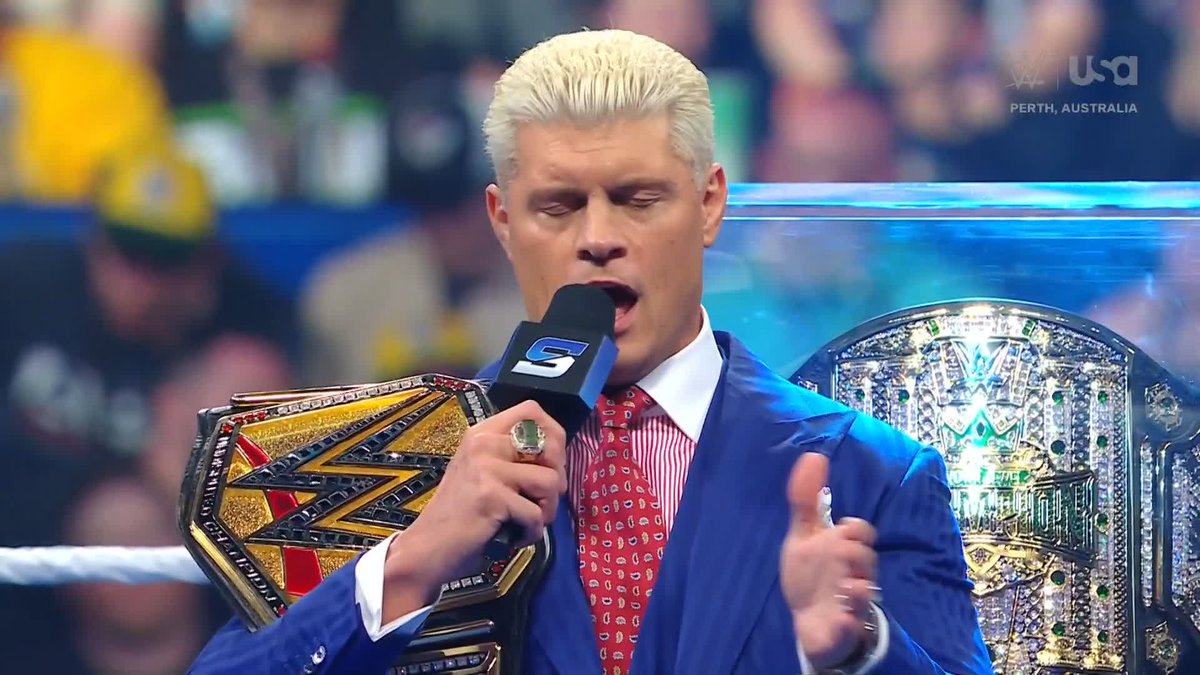 He said what he said! 😤 Cody Rhodes can talk the talk, but will he walk the walk and defeat Seth Rollins at WWE Crown Jewel TOMORROW?!