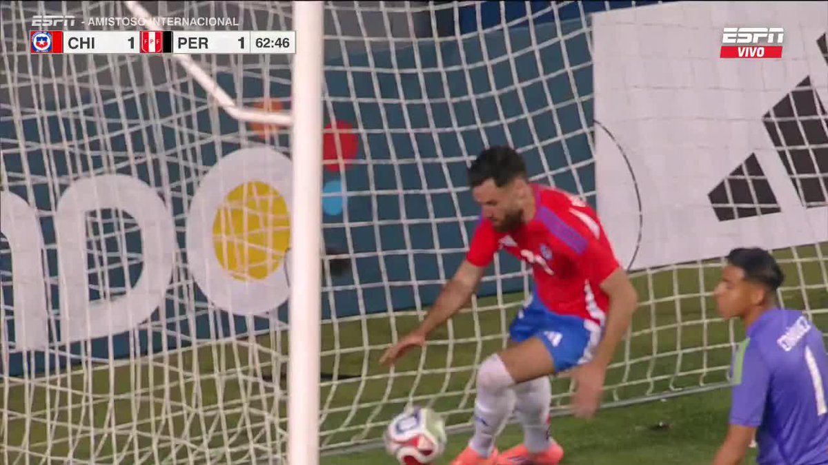 Gol de Chile 62' Ben Brereton Diaz Chile1️⃣-1️⃣ Perú