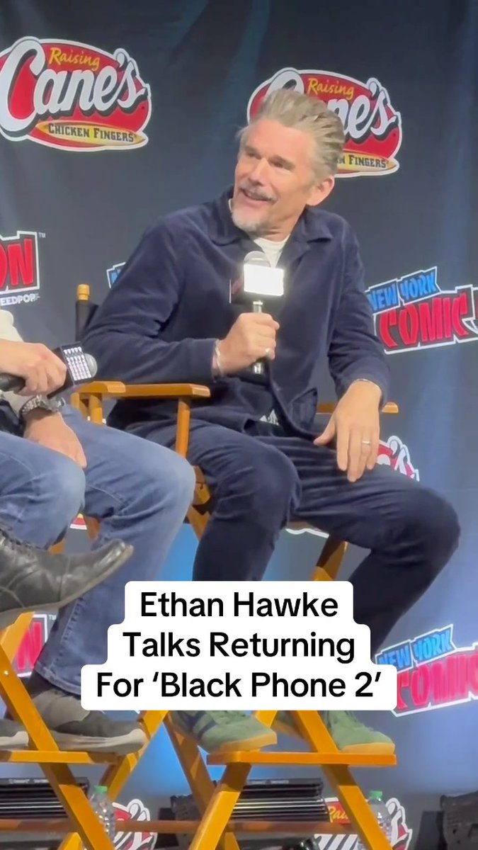 Ethan Hawke talks about returning as The Grabber for #BlackPhone2.