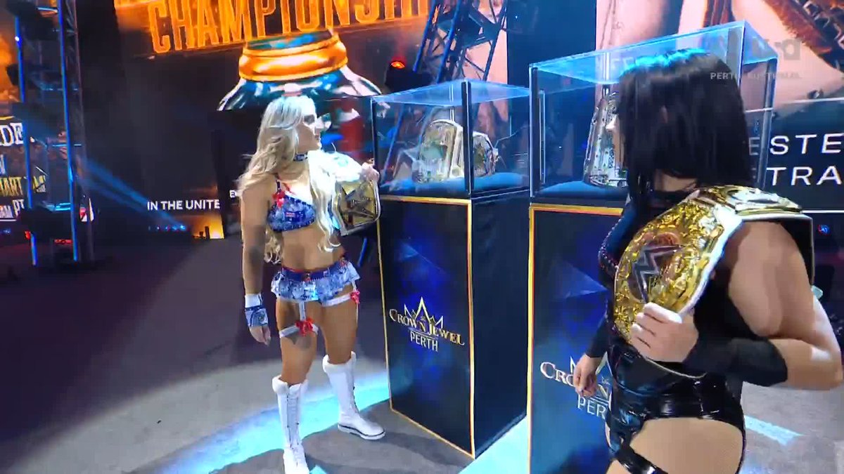 PARTNERS TODAY, COMPETITORS TOMORROW. No more playing nice when it comes to the Women’s #WWECrownJewel Championship 😤