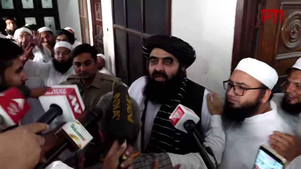 VIDEO | Saharanpur: On his Deoband visit, Afghanistan Foreign Minister Amir Khan Muttaqi says, "I am thankful for such a grand welcome and the affection shown by the people here. I hope that India-Afghanistan ties advance further. We will be sending new diplomats, and I hope you people will visit Kabul as well. I have hopes for stronger ties in the future – from the way I was received in Delhi, these visits may be frequent in the near future." #AmirKhanMuttaqi #Afghanistan #IndiaAfghanistanTies (Full video available on PTI Videos –