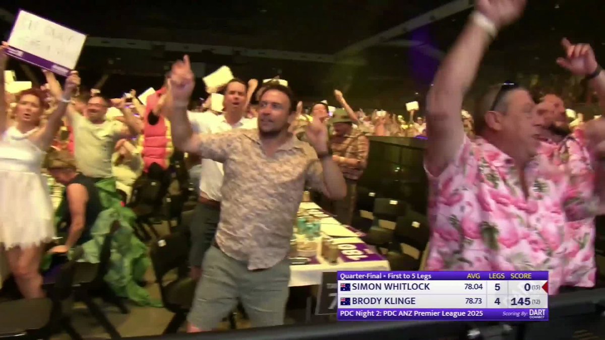 THE WIZARD BATTLES BACK! Simon Whitlock has his first win in the ANZ Premier League after a come-from-behind win over Brody Klinge in Newcastle. Up next: Joe Comito v Ben Robb. 📺 #ANZPL | QF2