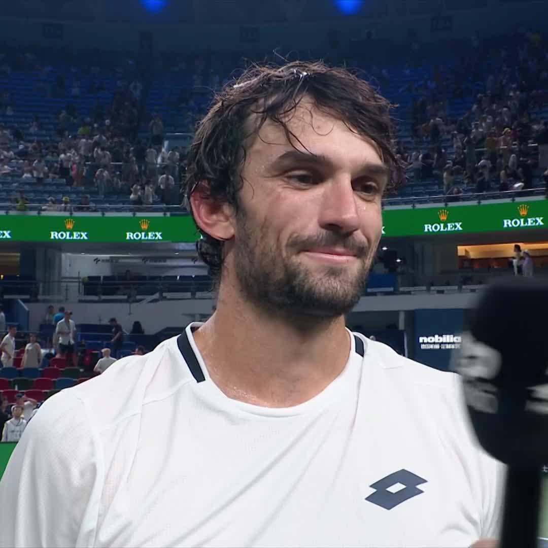 Valentin Vacherot after beating Novak Djokovic to reach Shanghai final: "Just to be on the other side of the court was already an unbelievable experience. I've got so much to learn from this match, from him.. Even from myself, I've got a lot to give." 🥹
