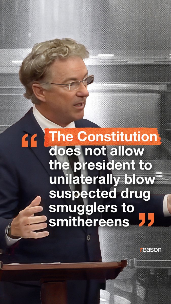 "A terrorist is whoever the executive branch decides to label one." Senator Rand Paul explains that the president does not have authority to unilaterally blow suspected drug smugglers to smithereens: