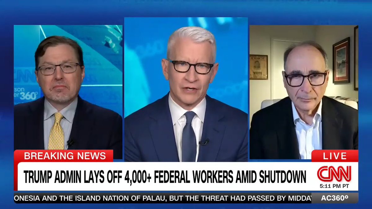 "This is a political purge": CNN chief political analyst David Axelrod and CNN political commentator Brad Todd on the Trump administration laying off more than 4,000 federal workers amid during the government shutdown.