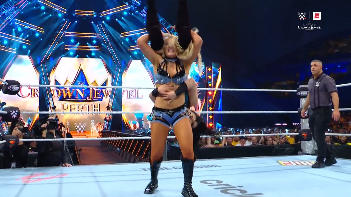 .Tiffany Stratton is doing whatever it takes 👊 Stream WWE Crown Jewel on the ESPN app:
